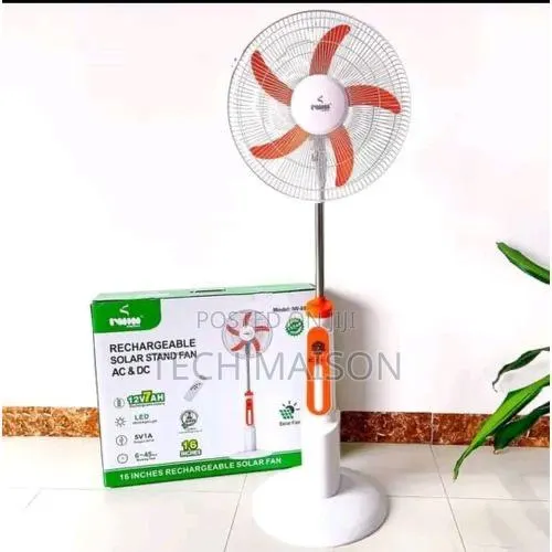 Iwin Ultimate Rechargeable Solar Standing Fan · Photo 1