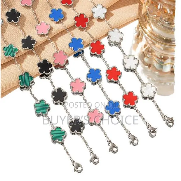 Titanium Steel Four-Leaf Clover Bracelet | Lucky Charm Luxury Bracelet · Photo 1
