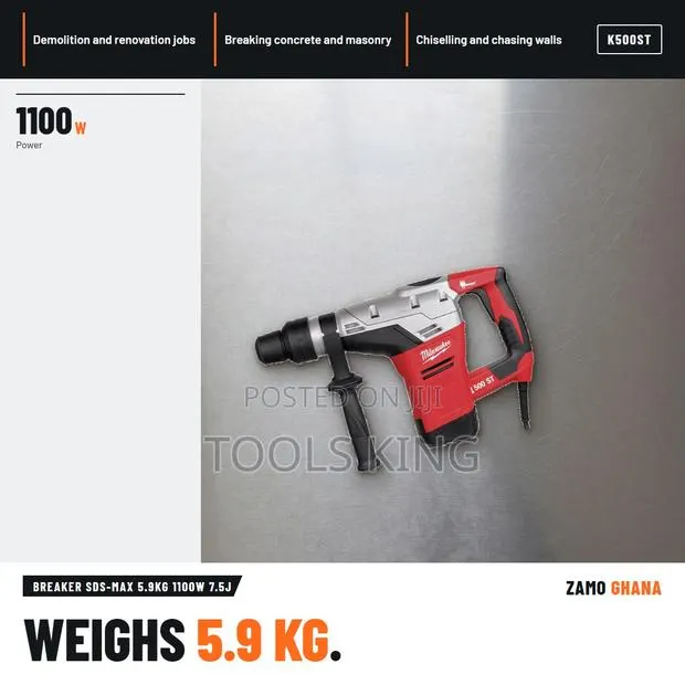 Breaker SDS-Max 5.9Kg 1100W 7.5J - K500ST · Photo 1