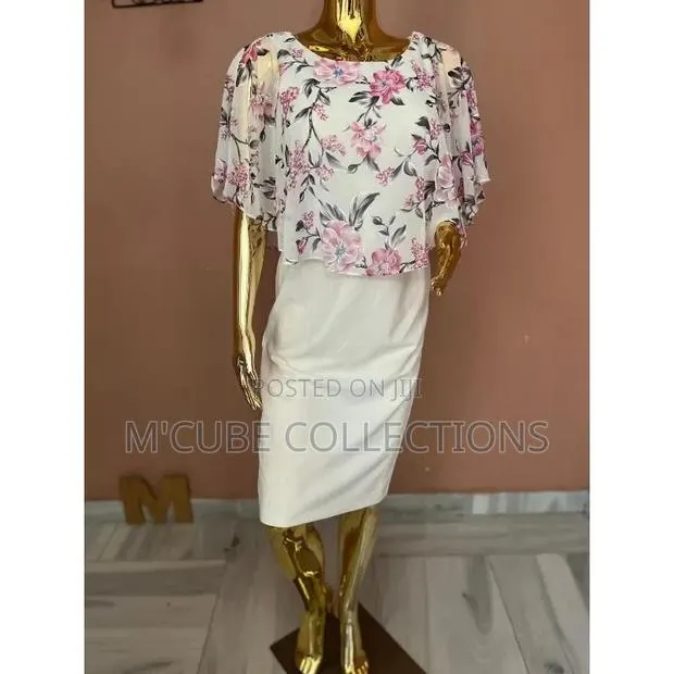 Floral Chiffon Top and White Midi Skirt Dress · Photo 1