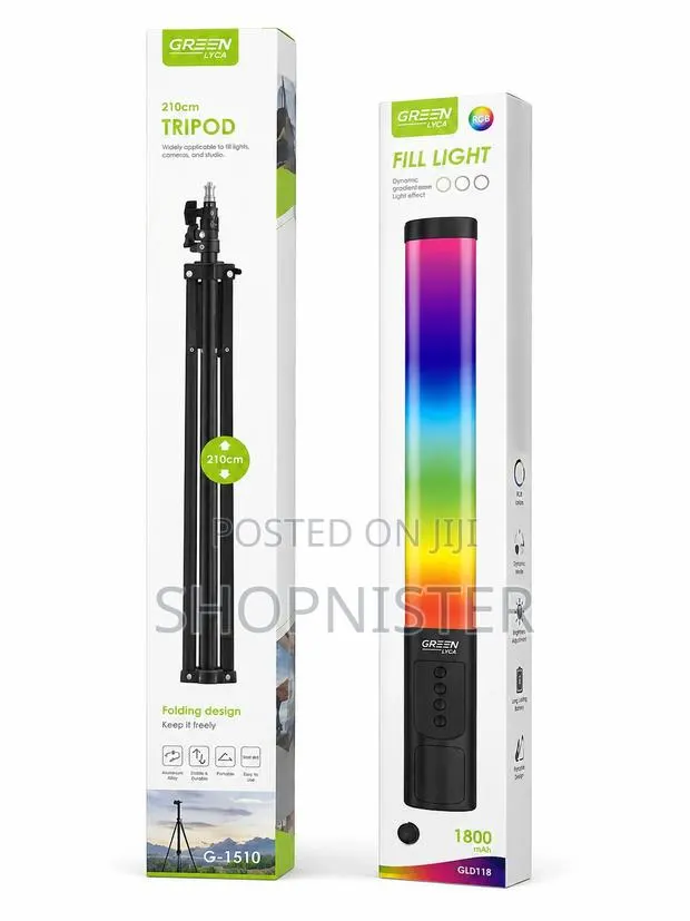 Rgb Led Tube Fill Light With 210cm Adjustable Tripod Stand · Photo 1
