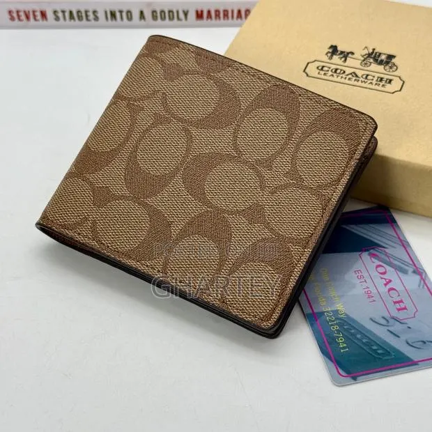 Canvas Coach Men’S Wallet || 3 Colors Brown, Coffee Black · Photo 1