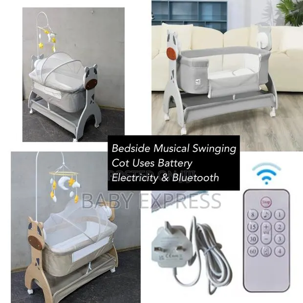 Bedside Musical Swinging Cot Uses Battery Electricity Bluetooth · Photo 1