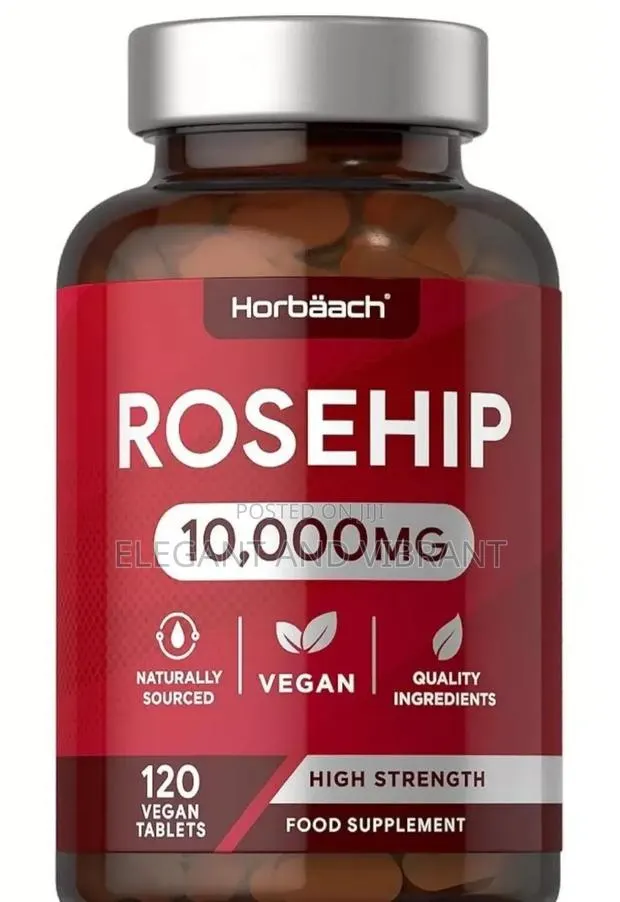 Rosehip Supplement 10,000mg |120 Vegan Tablets | By Horbaach · Photo 1