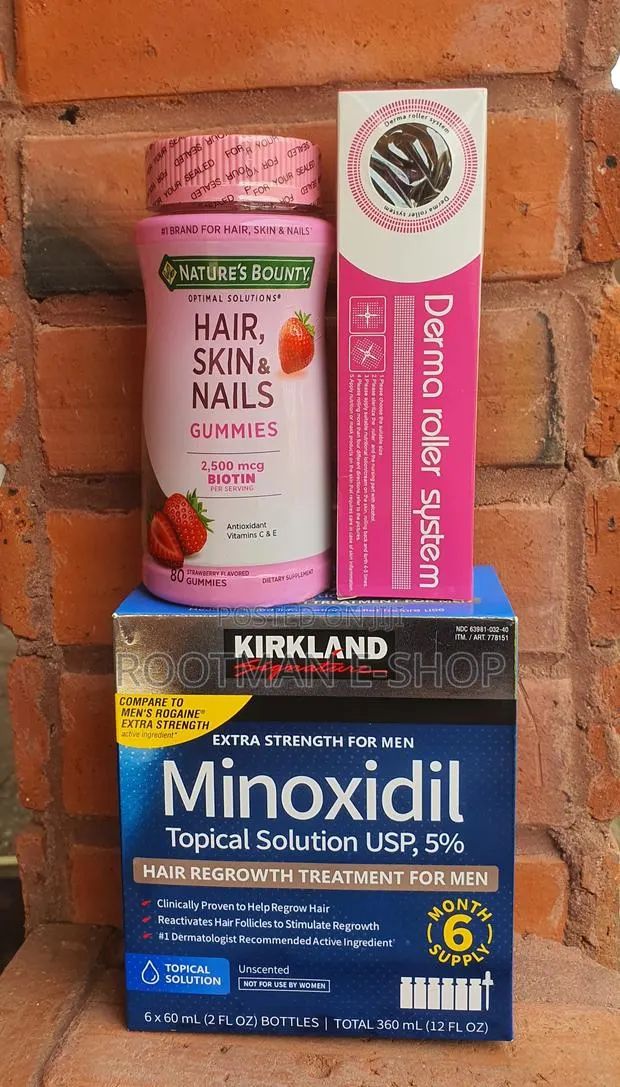 Glow Grow Essentials (Minoxidil-Roller-Biotin) Promo · Photo 1