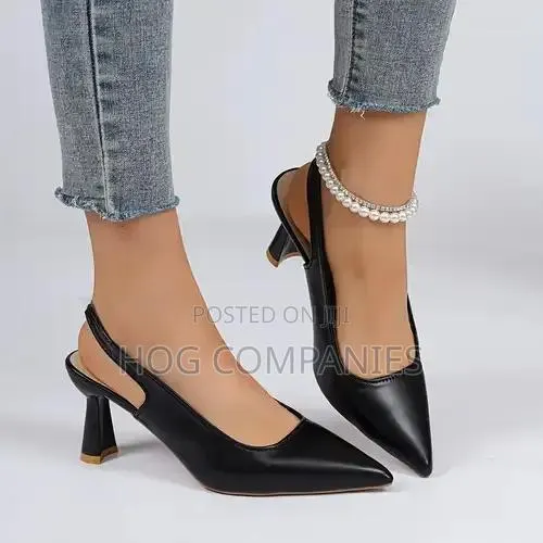 Black Women's 5cm Casual Sandals Heels- Fast Delivery in 2 Hours · Photo 1