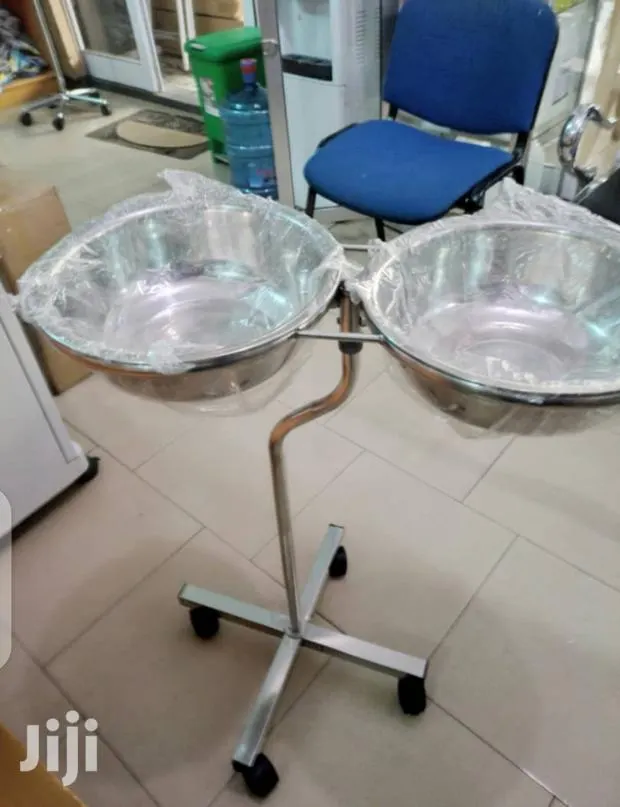 Wash Hand Bowl With Stand Double for Hospital (Stainless) · Photo 1