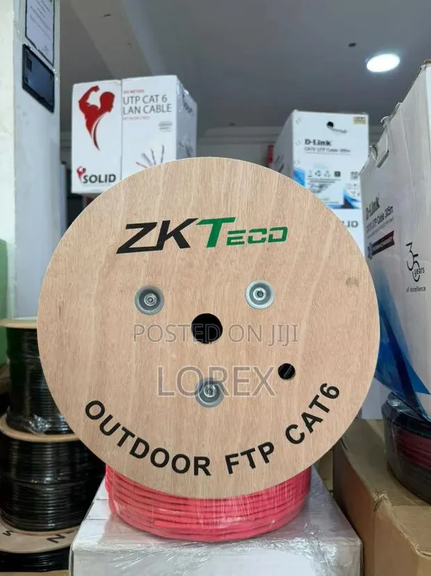 Zkteco Cat6 Cable FTP 4pairs Twisted Cable 24awg Copper-Clad Aluminium · Photo 1
