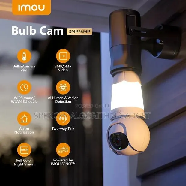 Security CCTV Bulb Camera 5mp (Imou Dahua) · Photo 1