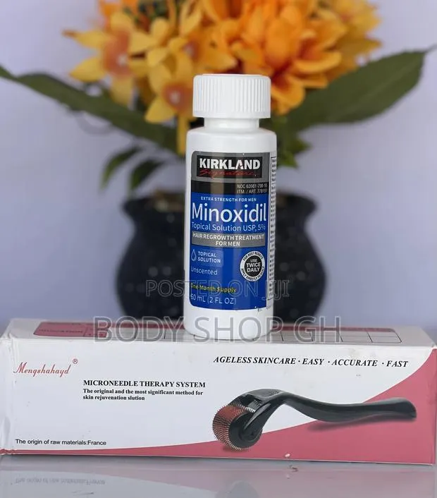Derma Roller + Kirkland Minoxidil Hair and Beard Growth Set · Photo 1