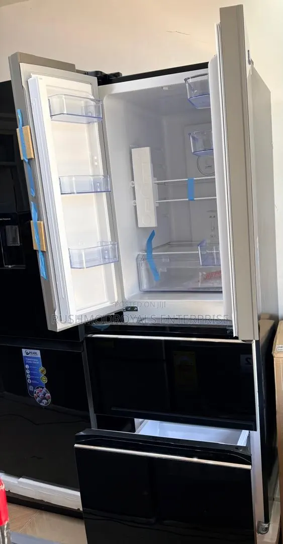 Pearl PF-441MDBG-1A 320-Liter 4-Door Refrigerator Black Mirror Fridge · Photo 1