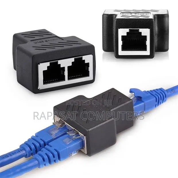 Rj45 To Rj45 Splitter (1 To Dual Female Port Coupler) · Photo 1
