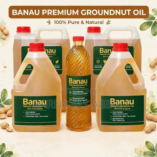 BANAU Pure Groundnut Oil, 100% Cold Pressed, Cholesterol Free · Photo 1