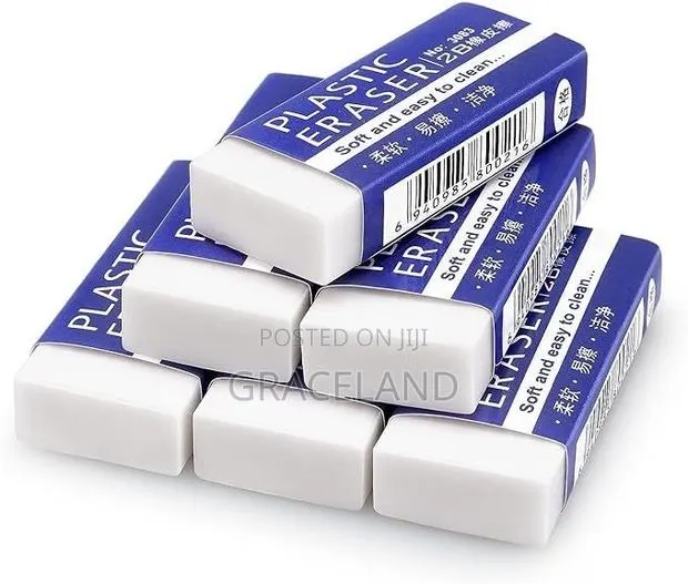 This Is Original Deli White Large Eraser Soft,Easy Clean 30 Pieces · Photo 1