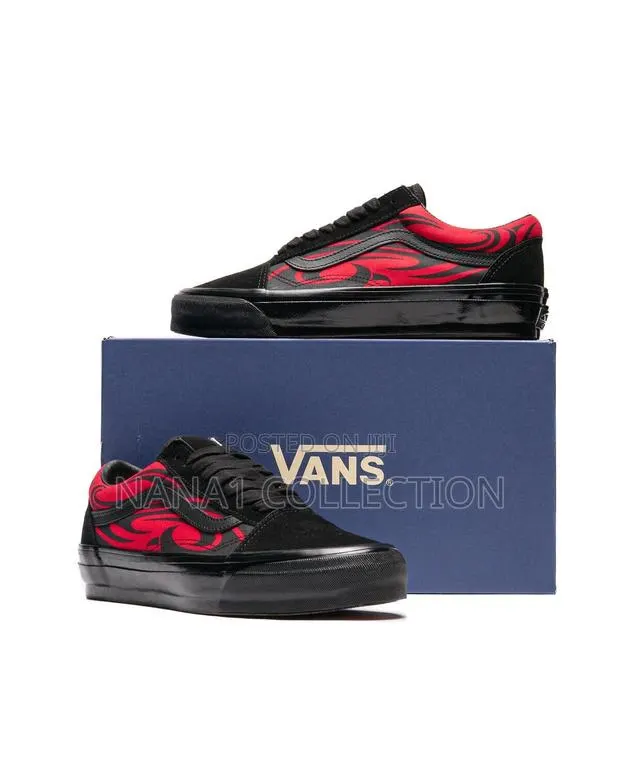 Vans Premium Old Skool Flame Black Red · Photo 1
