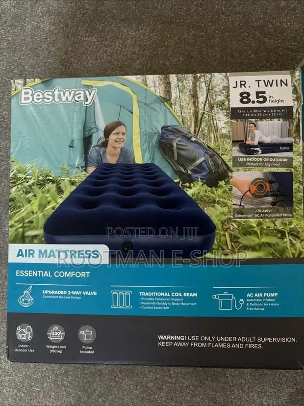 Bestway Flocked Single Airbed- Mains Pump · Photo 1