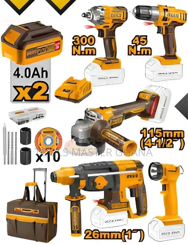5 PCS Cordless Industrial Combo Kit - Ckli20595 · Photo 1