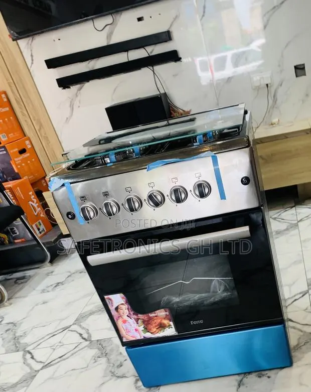 Available (Grey) Ferre 4 Burner Gas Oven 60x60 · Photo 1