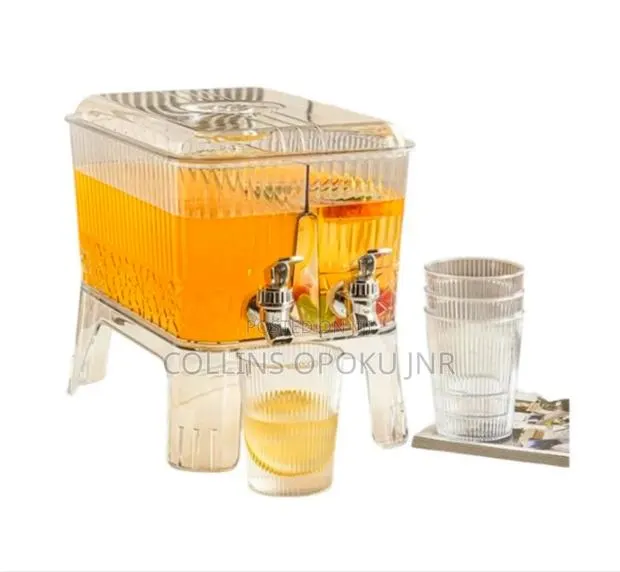 5.5L Beverage Dispenser - Two-Compartment Dispenser With Tap & Cups · Photo 1