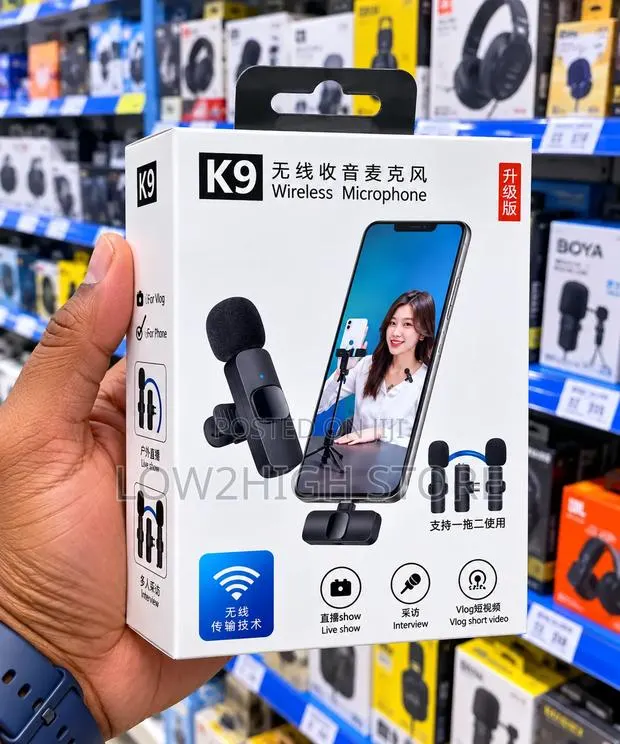 K9 Dual Wireless Lavalier Microphone · Photo 1