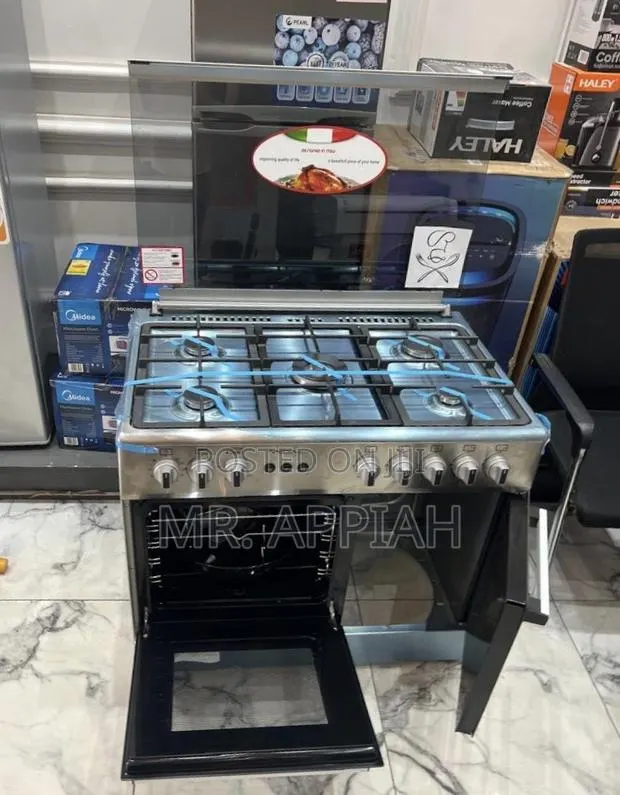Classic Mediatech 60x90cm Glass Lid 5 Gas Cooker(Gray) · Photo 1