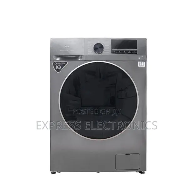 TCL Washing Machine Front Load Full Auto Silver 10.5 Kg Wash and Dry · Photo 1