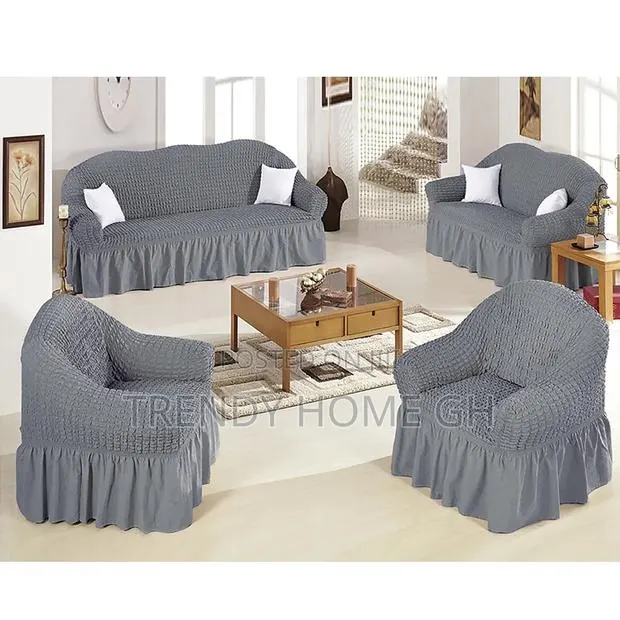 Turkish Stylish Stretchable Jacquard Sofa Covers Set Seater 3,2,1,1 · Photo 5