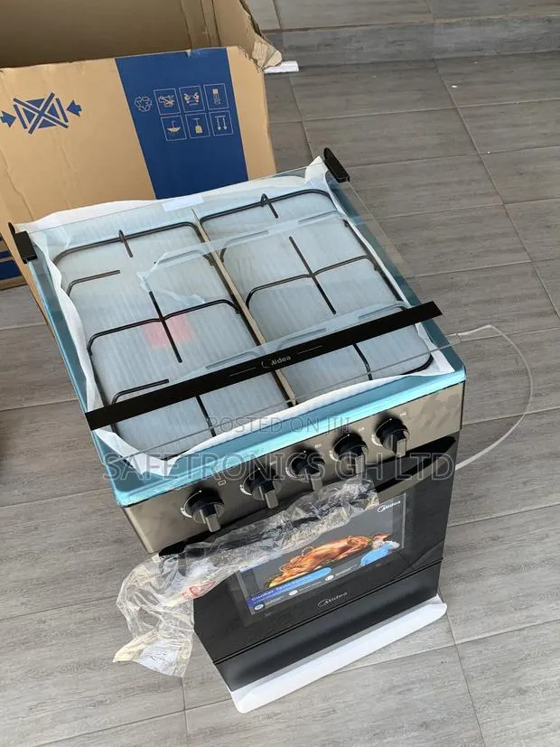 Sealed Premium Midea 4 Burner Gas Cooker Lack Mirror · Photo 1