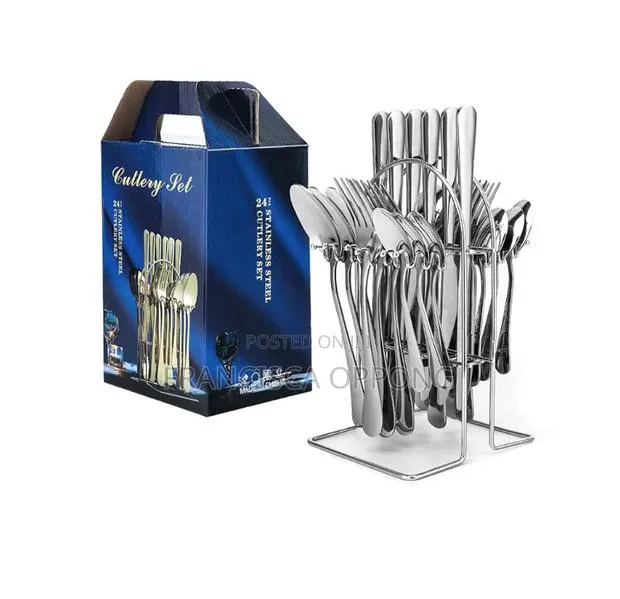24 Pieces Stainless Steel Cutlery Set · Photo 1