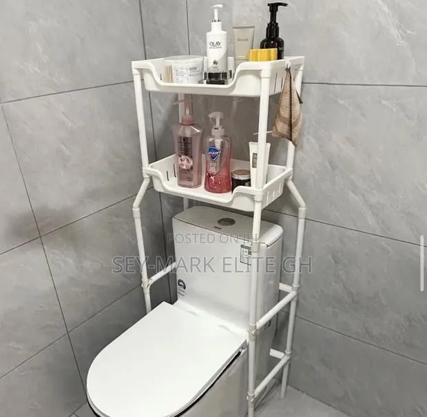 2 Tier Plastic Toilet Rack · Photo 1