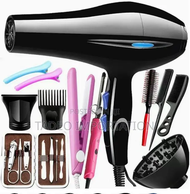 Hand Dryer, Straightener and Accessories