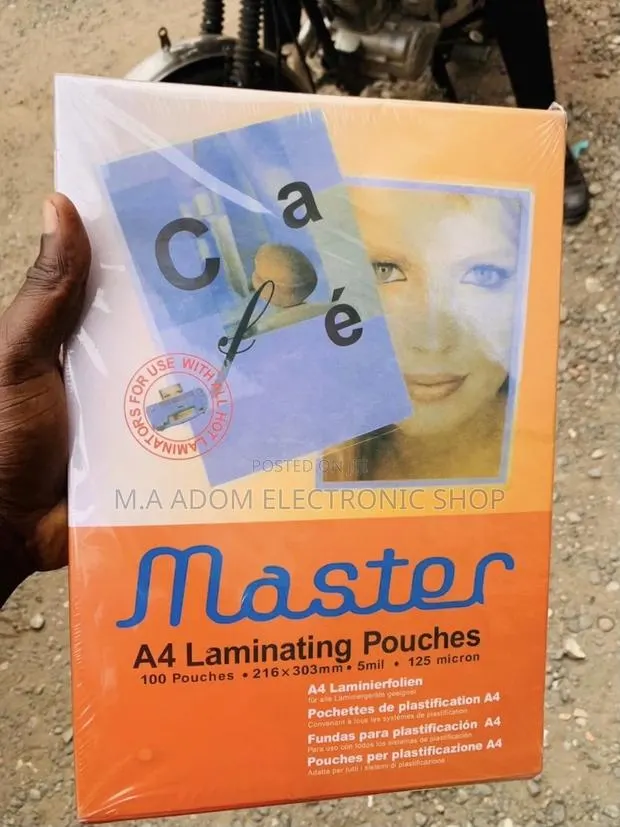 Master A4 Laminating Film Pouches,100 Pouches - 216 X 303mm · Photo 1