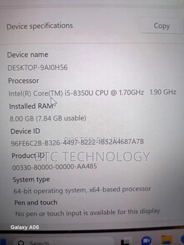 Laptop Lenovo ThinkPad T480s 8GB Intel Core i5 SSD 256GB · Photo 1