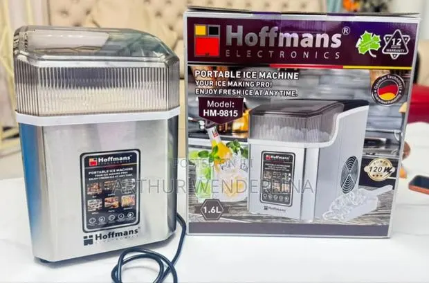 Hoffmans 1.6L Portable Ice Maker: Fresh, Crisp Ice in Minutes · Photo 1