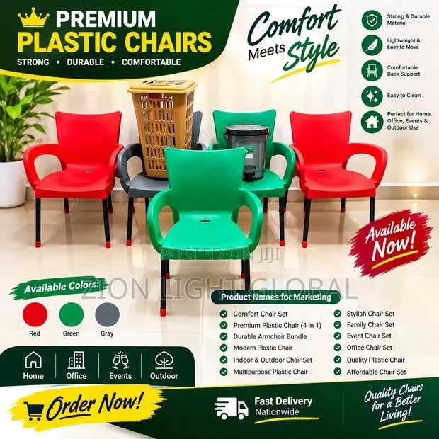 Premium Plastic Chairs for Sale! · Photo 1