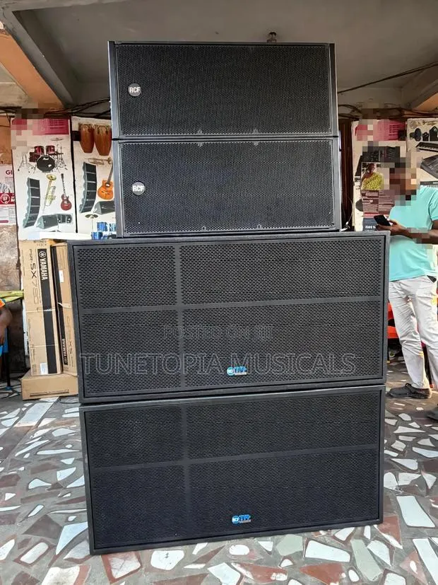 RCF Double Bass Speakers With 12inches RCF Line Array Speakers