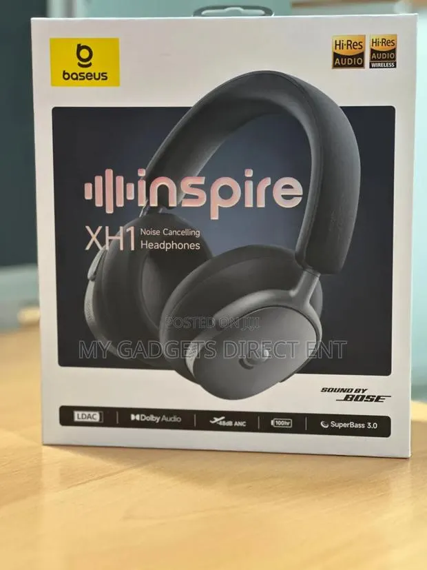 Baseus Inspire Xh1 Noise-Canceling Headphones- Cosmic Black · Photo 1