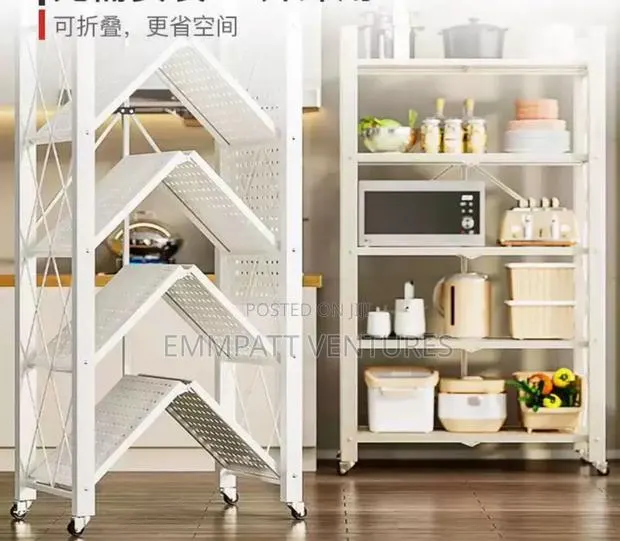 5 Tier Metallic Kitchen Shelves · Photo 1