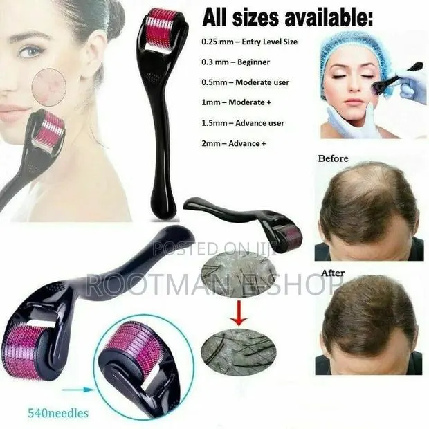 2 Derma Roller 0.5 Mm 1mm Skin/ Sculp/ Hair · Photo 1