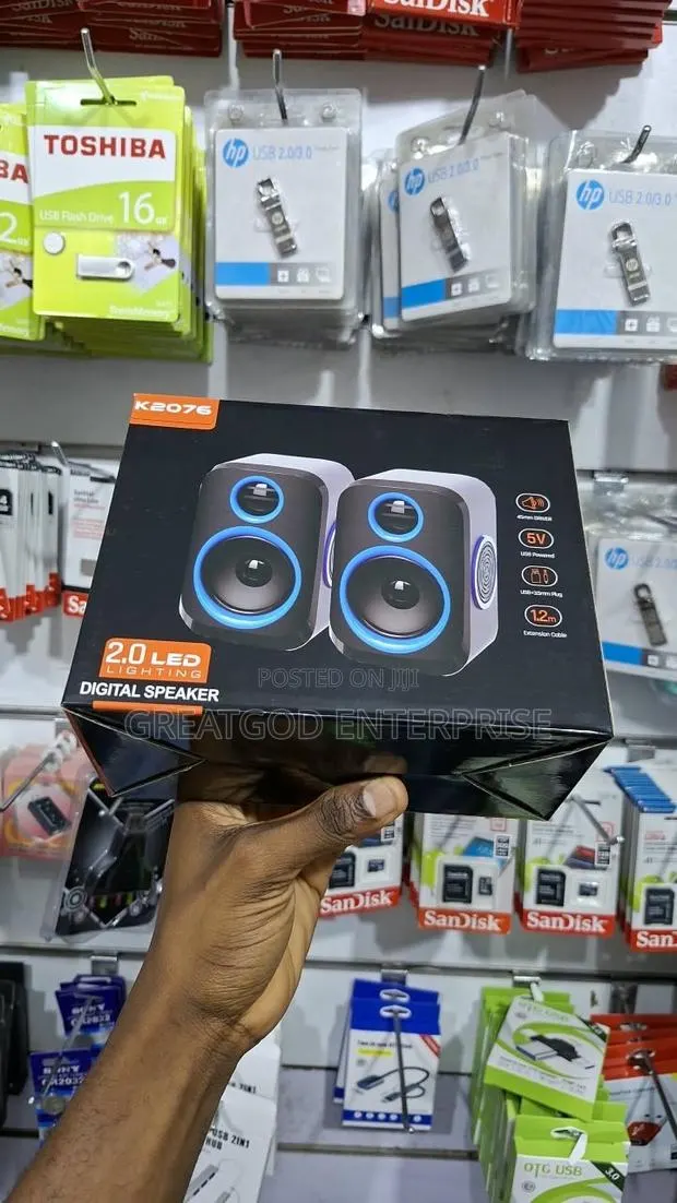 K2076 2.0 LED USB-Powered Digital Speaker · Photo 1