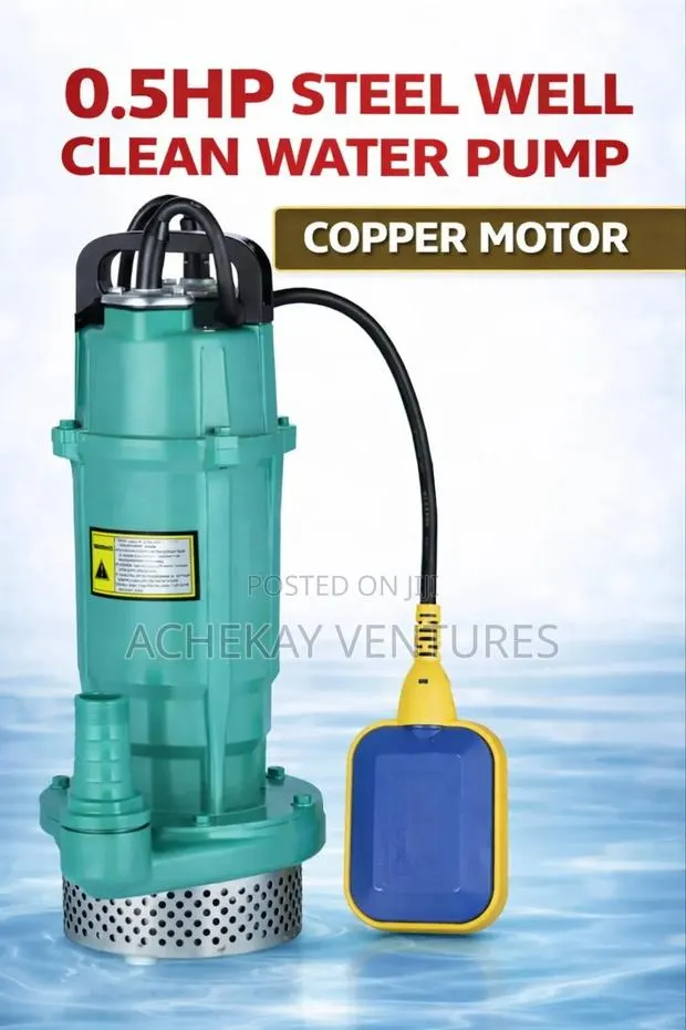0.5hp Submersible Pump Steel Body – Copper Motor · Photo 1