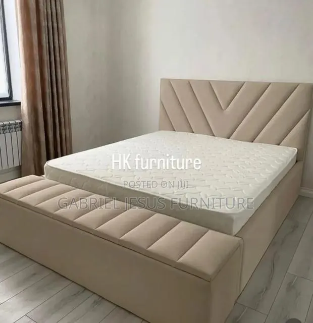 King Size Bed With Mattress and Couch · Photo 1
