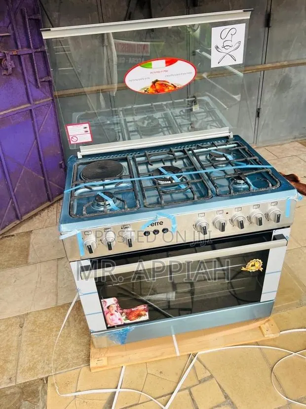 Super Classic Ferre 60x90cm Glass Lid Oven 4 Gas + 1 Electric Cooker.. · Photo 1