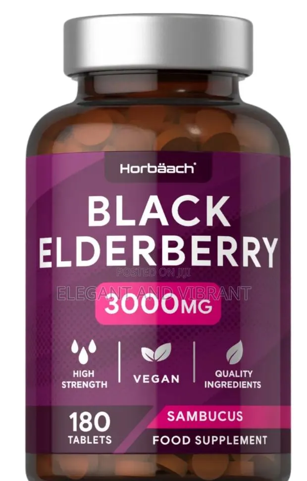 Black Elderberry 3000 Mg | 180 Tablets · Photo 1