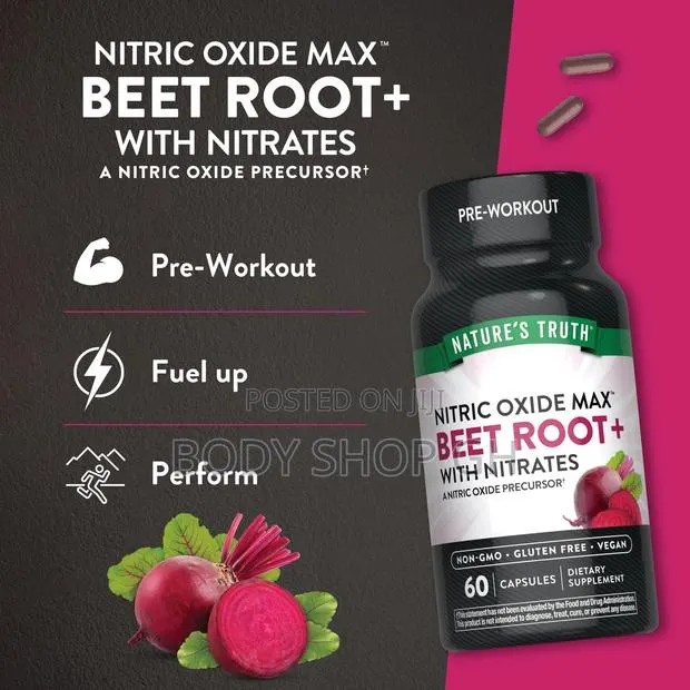 Beet Root Capsules | Nitric Oxide for Men and Women- 60 Caps · Photo 1