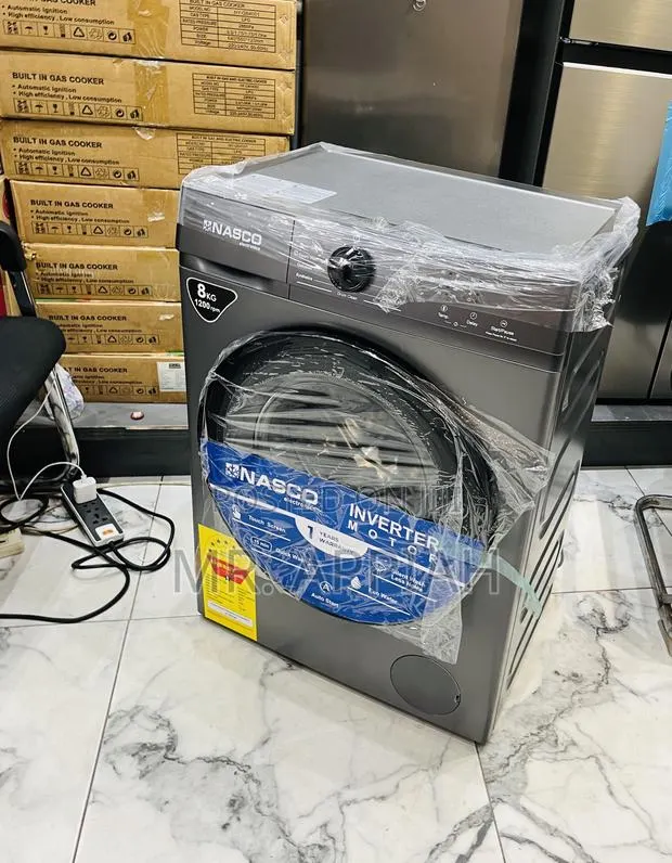 Nasco 8kg Front Load Electric Washing Machine(Full Auto)Gray · Photo 1