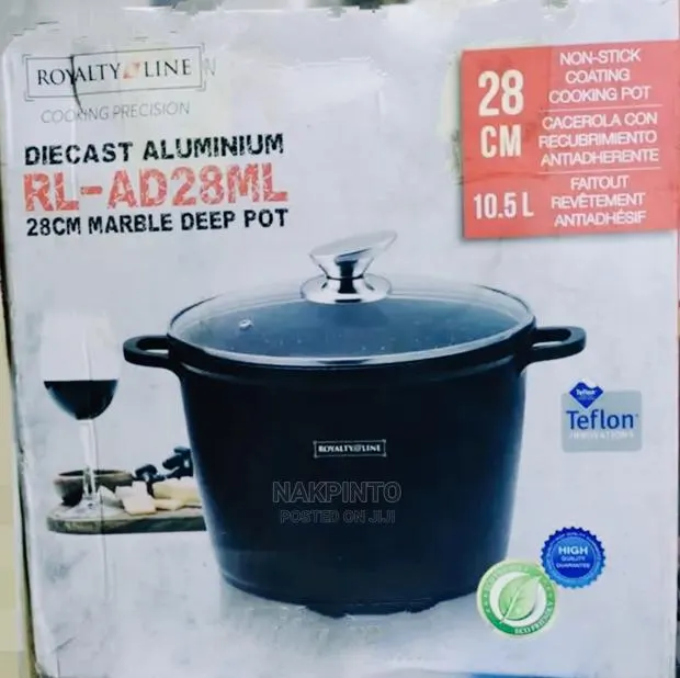 Deep Stock Pot With Glass Lid - 28cm · Photo 1