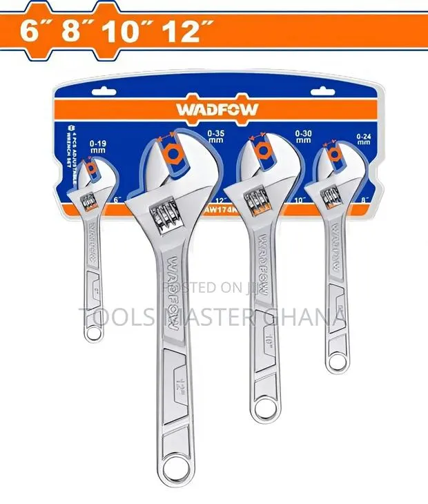 4 Pcs Adjustable Wrench Set # Waw174k · Photo 1