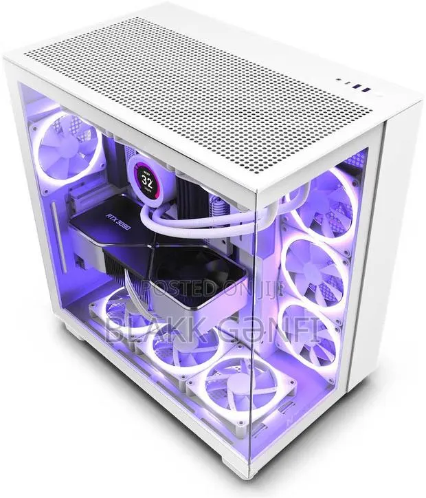 NZXT H9 Flow Dual Chamber White Gaming Case · Photo 1