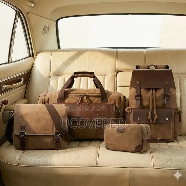 Generic 4-Piece Vintage Canvas Travel Bag Sets Available · Photo 1